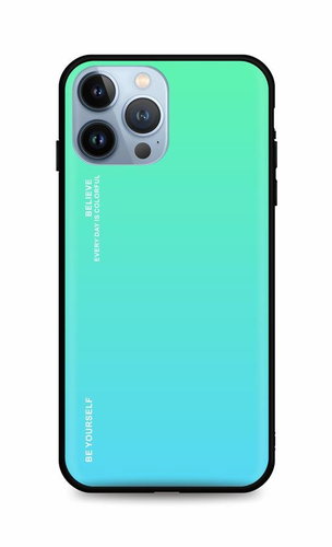 TopQ LUXURY iPhone 13 Pro Max solid rainbow green 65583 - Phone Cover - Main image