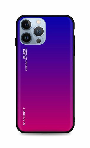 TopQ LUXURY iPhone 13 Pro Max solid rainbow purple 65580 - Phone Cover - Main image