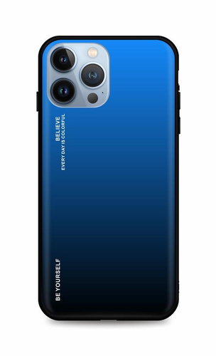 TopQ LUXURY iPhone 13 Pro Max solid rainbow blue 65579 - Phone Cover - Main image