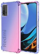 TopQ Xiaomi Redmi 9T Silicone Shock iridescent blue-pink 65639 - Phone Cover
