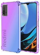 TopQ Xiaomi Redmi 9T silicone Shock rainbow purple-blue 65636 - Phone Cover