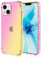 TopQ iPhone 13 mini silicone Shock rainbow pink-yellow 65625 - Phone Cover