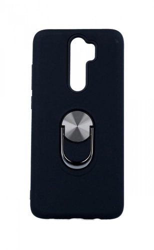 TopQ Xiaomi Redmi Note 8 Pro solid black with ring 2in1 45960 - Phone Cover - Main image