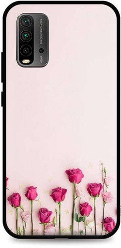 TopQ Xiaomi Redmi 9T silicone Roses 65761 - Phone Cover - Main image