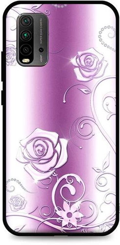 TopQ Xiaomi Redmi 9T silicone Abstract Roses 65741 - Phone Cover - Main image