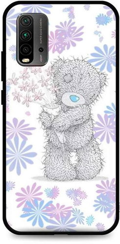 TopQ Xiaomi Redmi 9T silicone Floral Teddy 65731 - Phone Cover - Main image