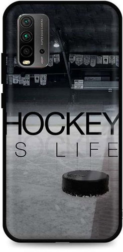 TopQ Xiaomi Redmi 9T silicone Hockey Is Life 65730 - Phone Cover - Main image