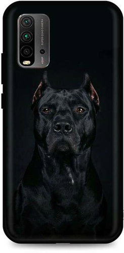 TopQ Xiaomi Redmi 9T silicone Dark Pitbull 65717 - Phone Cover - Main image