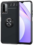TopQ Xiaomi Redmi 9T silicone black with black ring 65543 - Phone Cover