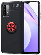 TopQ Xiaomi Redmi 9T silicone black with red ring 65542 - Phone Cover