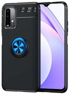 TopQ Xiaomi Redmi 9T silicone black with blue ring 65541 - Phone Cover