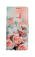 TopQ Xiaomi Redmi 9T booklet Rose with butterfly 65906 - Phone Case