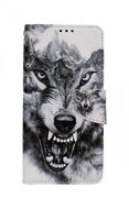 TopQ Xiaomi Redmi 9T booklet Black and white wolf 65902 - Phone Case