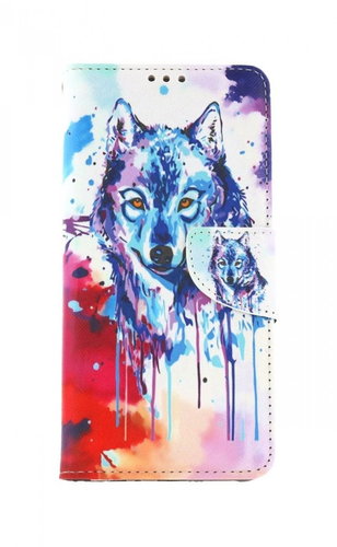 TopQ Samsung A22 5G booklet Drawing of a wolf 65919 - Phone Case - Main image