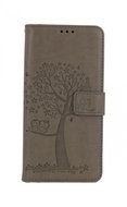 TopQ Xiaomi Redmi 9T booklet Grey tree owls 66643 - Phone Case