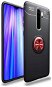 TopQ Xiaomi Redmi 9 silicone black with red ring 52734 - Phone Cover