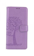 TopQ Samsung A22 booklet Light purple tree owls 66294 - Phone Case
