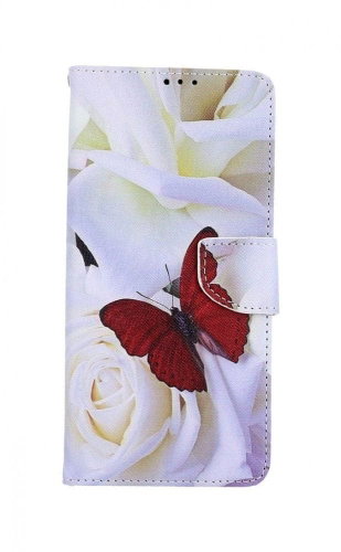 TopQ Samsung A22 booklet Red butterfly 66238 - Phone Case - Main image