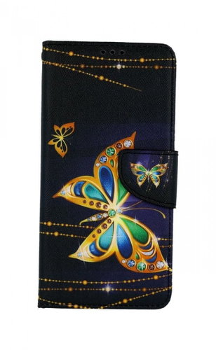 TopQ Samsung A22 booklet Golden butterfly 66221 - Phone Case - Main image
