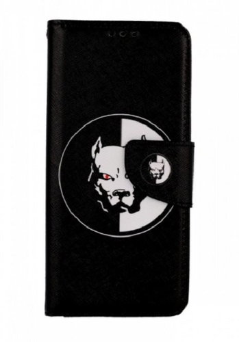 TopQ Samsung A22 booklet Black and white pitbull 66271 - Phone Case - Main image