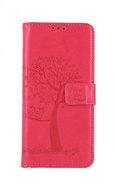TopQ Samsung A22 5G booklet Dark pink tree owls 66873 - Phone Case