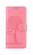 TopQ Samsung A22 5G booklet Light pink tree owls 66872 - Phone Case
