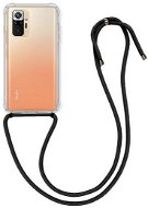 Phone Cover TopQ Xiaomi Redmi Note 10 Pro silicone with black cord transparent 61224 - Kryt na mobil