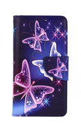 TopQ iPhone 13 Pro knížkové Modré s motýlky 66461 - Pouzdro na mobil
