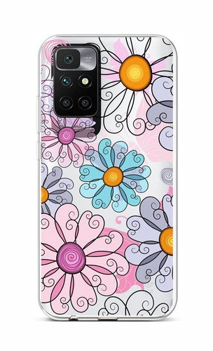 TopQ Xiaomi Redmi 10 silicone Colorful Daisy 66520 - Phone Cover - Main image