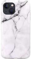 TopQ iPhone 13 silikón Mramor biely 67281 - Kryt na mobil