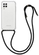 TopQ Samsung A22 Silicone with Black Cord Transparent 67299 - Phone Cover