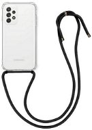TopQ Samsung A52s 5G Silicone with Transparent Black Lanyard 67298 - Phone Cover
