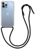 TopQ iPhone 13 Pro Max silikón s čiernou šnúrkou priehľadný 67295 - Kryt na mobil