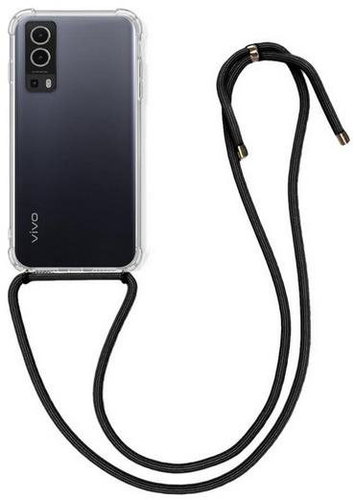 TopQ Vivo Y52 5G silicone with black cord transparent 67305 - Phone Cover - Main image