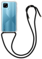 TopQ Realme C21 silicone with black cord transparent 67297 - Phone Cover