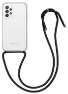 TopQ Samsung A52 Silicone with Black Cord Transparent 61230 - Phone Cover