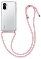 TopQ Xiaomi Redmi Note 10 silicone with pink cord transparent 61229 - Phone Cover
