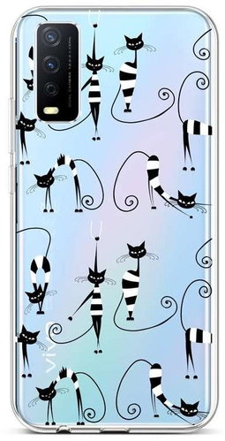 TopQ Vivo Y20s silicone Cats 1 66958 - Phone Cover - Main image