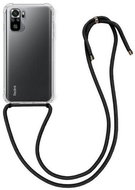 TopQ Xiaomi Redmi Note 10S silicone with black cord transparent 67306 - Phone Cover