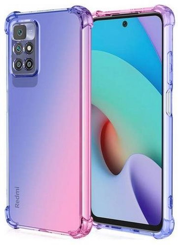 TopQ Xiaomi Redmi 10 Silicone Shock iridescent blue-pink 66796 - Phone Cover - Main image