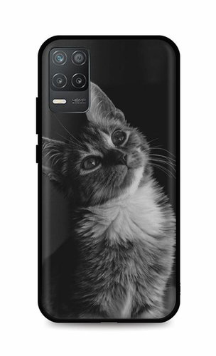 TopQ Realme 8 5G Silicone Cute Cat 66460 - Phone Cover - Main image