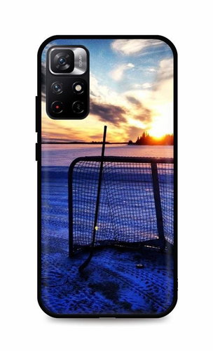 TopQ Xiaomi Redmi Note 11 Silicone Hockey Sunset 67381 - Phone Cover - Main image