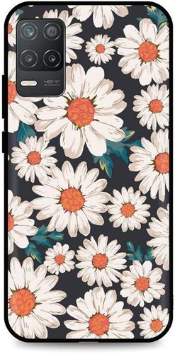 TopQ Realme 8 5G 3D Silicone Daisies 66394 - Phone Cover - Main image