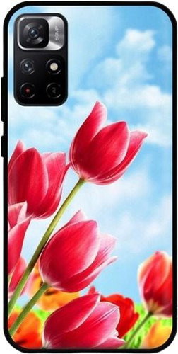 TopQ Xiaomi Redmi Note 11 Silicone Tulips 67368 - Phone Cover - Main image