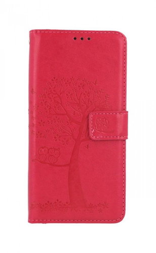 TopQ Xiaomi Redmi 10 Book Dark Pink Owl Tree 67691 - Phone Case - Main image