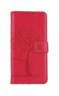 TopQ Realme C21 Book Dark Pink Tree Owls 67734 - Phone Case