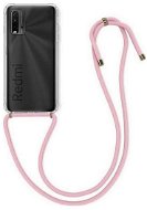 TopQ Xiaomi Redmi 9T Silicone with Pink Cord Transparent 67602 - Phone Cover