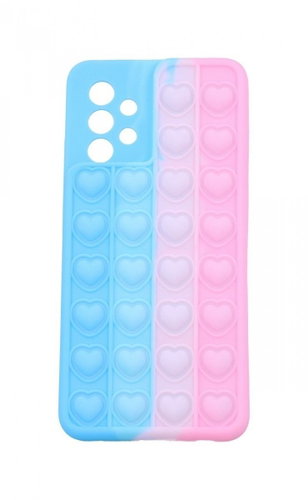 TopQ Heart Pop It Samsung A32 Silicone Blue-Pink 67962 - Phone Cover - Main image