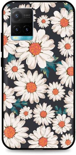 TopQ Vivo Y33s 3D Silicone Daisies 68227 - Phone Cover - Main image