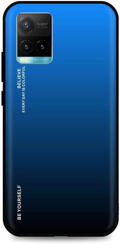 TopQ LUXURY Vivo Y33s Hard Rainbow Blue 68243 - Phone Cover - Main image